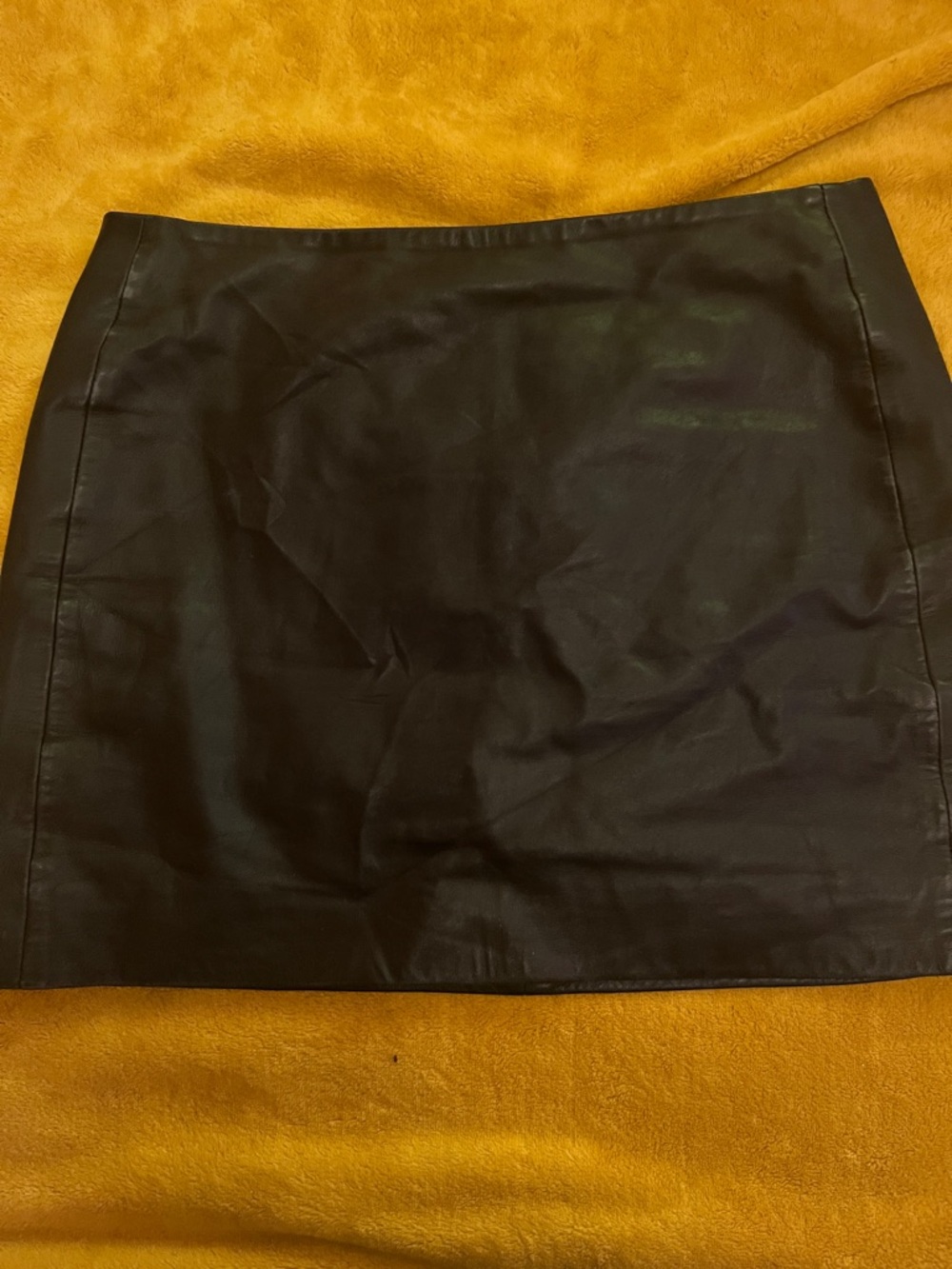 Sezane Harlow Leather Skirt in Black